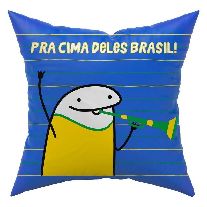 Kit C/ 4 Capas De Almofadas Flork Meme Copa Do Mundo Brasil 45cm X 45cm