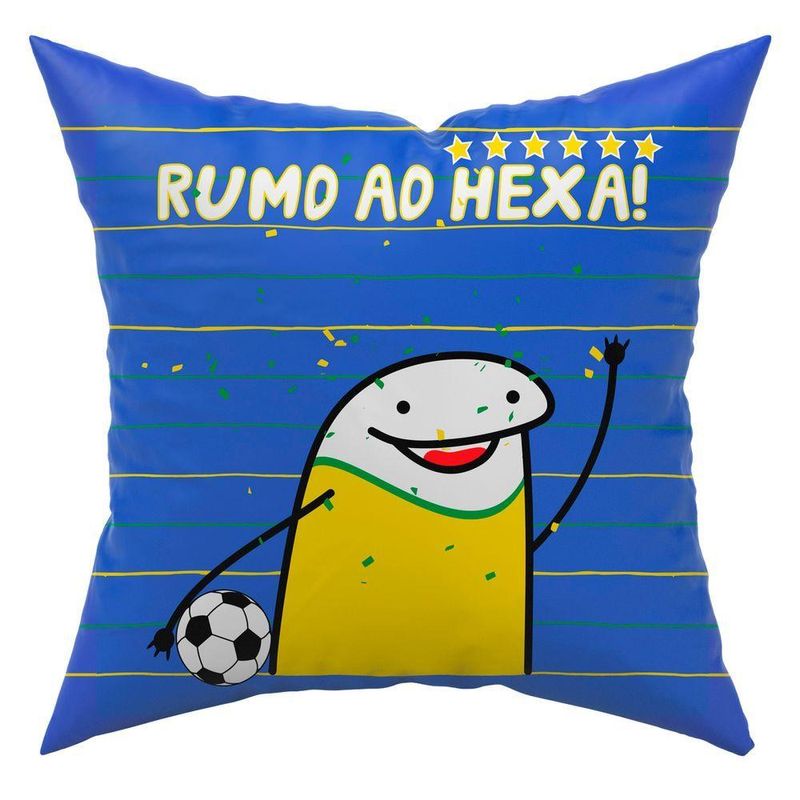 Kit C/ 4 Capas De Almofadas Flork Meme Copa Do Mundo Brasil 45cm X 45cm