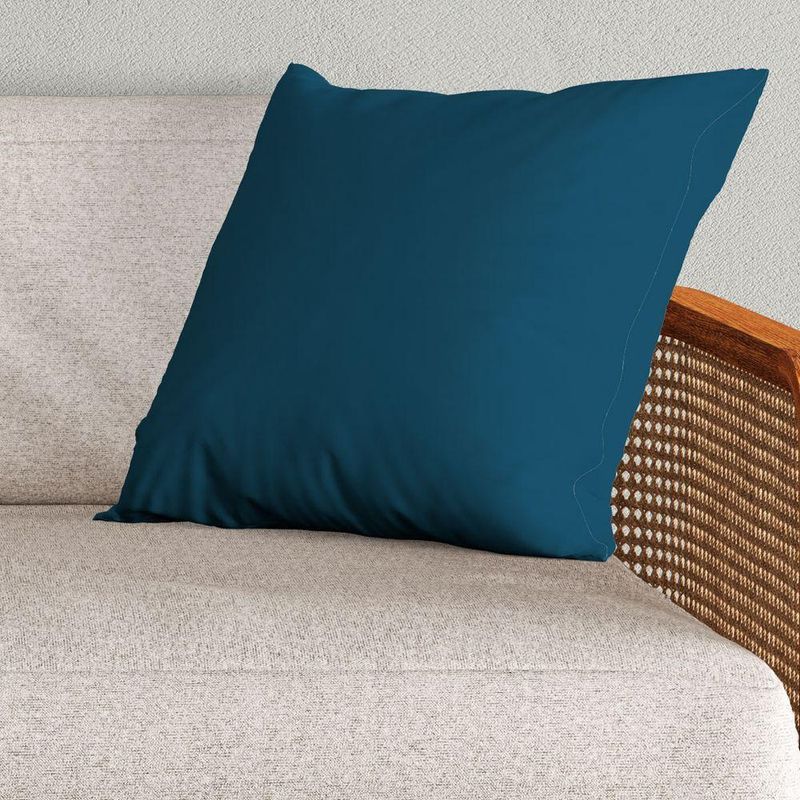 Kit Trio Capas De Almofadas Estampadas Em Veludo Suede 45cm X 45cm - Decoração Luxo Para Sala Cor Azul