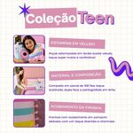 Kit Edredom Solteiro Menina Teen Rosa Com Almofadas Estampadas 05 Peças - Dupla Face Percal 300 Fios Cor Patins