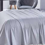 Jogo De Cama Lençol Queen Prestige Com Fronhas 04 Peças - Tecido Liso Percal 300 Fios 100% Algodão Original Cor Cinza