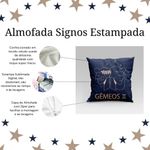 Capa De Almofada Estampada Signos Do Zodíaco Em Veludo Suede 45cm X 45cm - Decoração Astrologia Horóscopo Cor Gêmeos