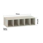 Nicho Garrafeiro Horizontal Luciane 70 Cm Lis Legno Crema