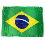 Bandeira Do Brasil Grande 120cm X 85cm Oficial Seleção Copa Do Mundo Em Cetim Brilhante Estampado