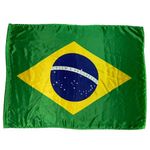 Bandeira Do Brasil Grande 120cm X 85cm Oficial Seleção Copa Do Mundo Em Cetim Brilhante Estampado