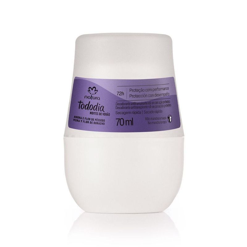 Natura Desodorante Antitranspirante Roll-on Tododia Amora E Flor De Pêssego 70ml