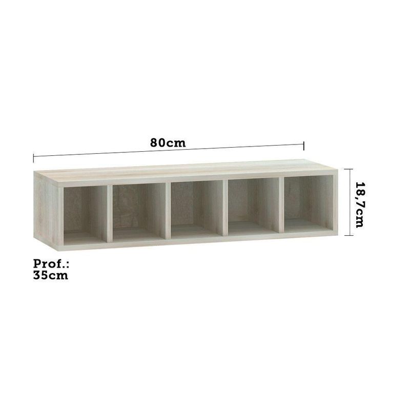 Nicho Horizontal Luciane 80 Cm Lis Legno Crema