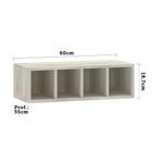 Nicho Garrafeiro Horizontal Luciane 60 Cm Lis Legno Crema