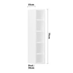 Nicho Garrafeiro Vertical 15cm Para 5 Garrafas Pérola Branco