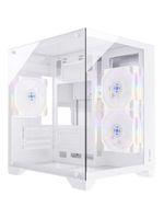 Gabinete Gamer Fortrek Clarity Branco Lateral Vidro
