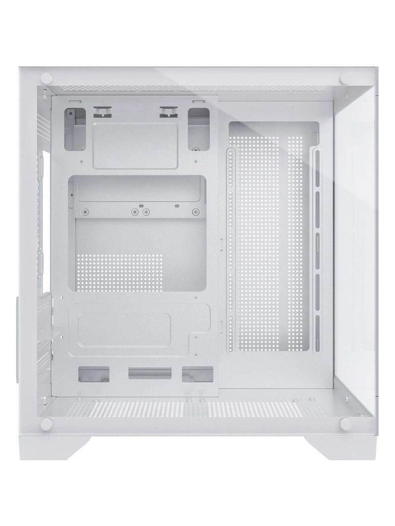 Gabinete Gamer Fortrek Clarity Branco Lateral Vidro