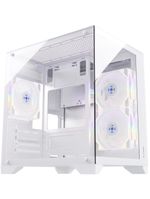 Gabinete Gamer Fortrek Clarity Branco Lateral Vidro