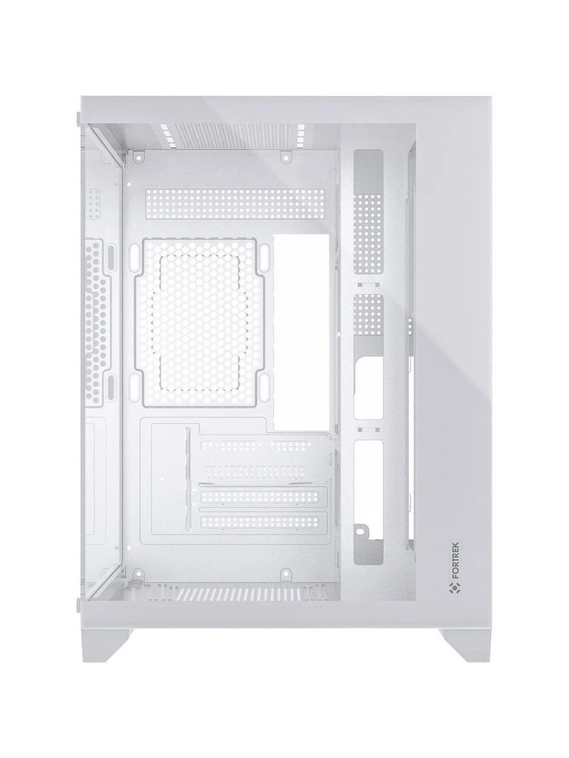 Gabinete Gamer Fortrek Clarity Branco Lateral Vidro