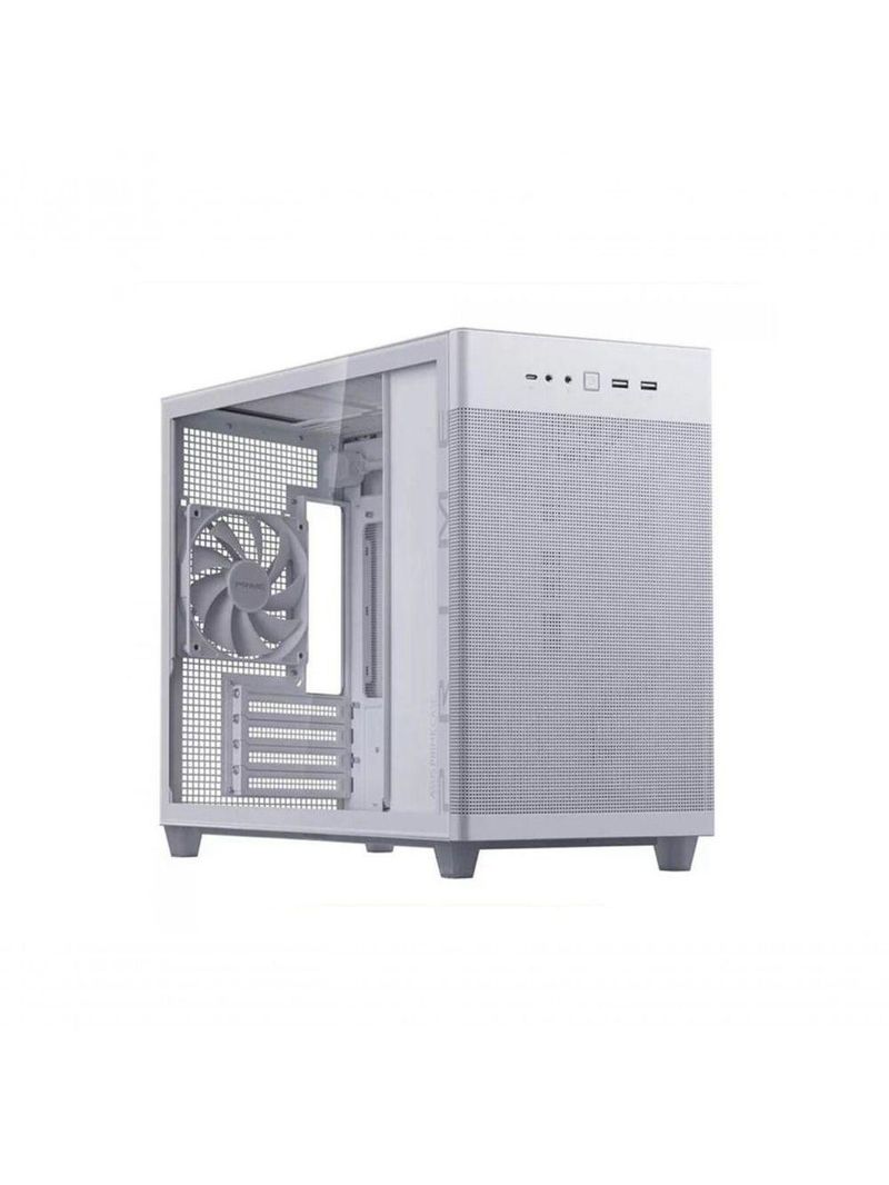 Gabinete Gamer Asus Ap201 Prime White Lateral De Vidro Temperado Micro Atx/mini Itx 1 Fan 120mm Bran