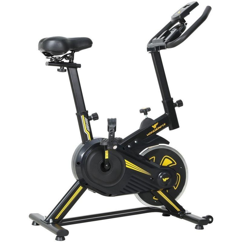 Bicicleta Spinning Mecânica Wonderfit Go Amarela Roda De Inercia 4kg (WSB04HBTA-AM)
