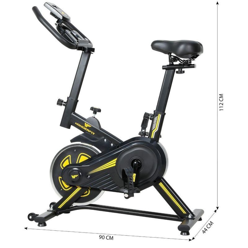 Bicicleta Spinning Mecânica Wonderfit Go Amarela Roda De Inercia 4kg (WSB04HBTA-AM)