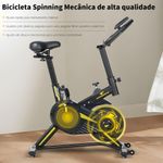 Bicicleta Spinning Mecânica Wonderfit Go Amarela Roda De Inercia 4kg (WSB04HBTA-AM)