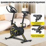 Bicicleta Spinning Mecânica Wonderfit Go Amarela Roda De Inercia 4kg (WSB04HBTA-AM)