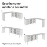 Escrivaninha L Gamer Madesa Lisboa 3G Branca