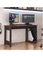 Mesa Gamer Computador Escrivaninha Preta Vermelha Caemmun