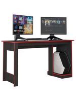 Mesa Gamer Computador Escrivaninha Preta Vermelha Caemmun