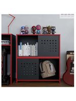 Estante Armário Gamer Escritório 2 Porta Pixel Preto Caemmun