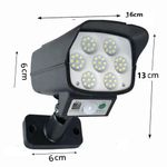 Refletor Luminaria Solar 63 Leds Sensor Presença Controle Remoto Automatica Sem Fio