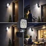Refletor Luminaria Solar 63 Leds Sensor Presença Controle Remoto Automatica Sem Fio