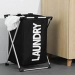 Cesto Roupa Suja Cromado Desmontavel Organizador Lavanderia