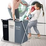 Roupeiro Triplo Cesto Roupas Suja 3 Disivorias E Lavanderia