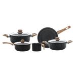 5 panelas de indução wolff granilite preto alumínio