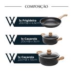 5 panelas de indução wolff granilite preto alumínio