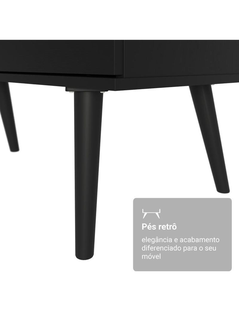 Mesa Para Computador Gamer Em L 3 Gavetas Preto Lisboa Madesa Preto