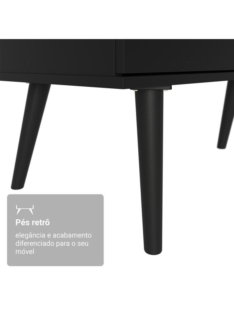 Escrivaninha Em L Mesa Para Computador Gamer 3 Gavetas Preto Lisboa Madesa