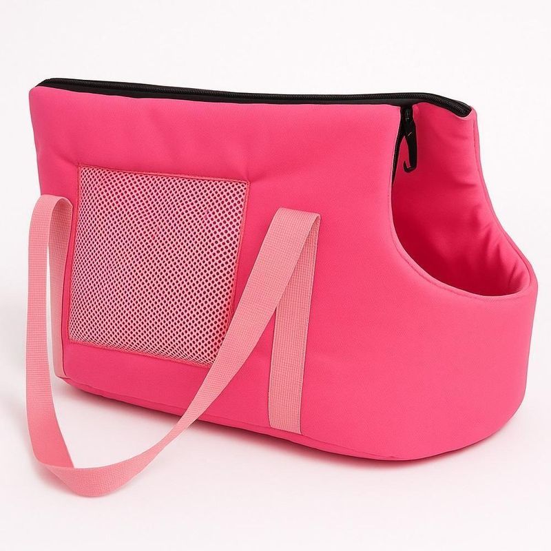 Mala Transporte Pet Dobravel Mochila Rosa Passeio Viagem