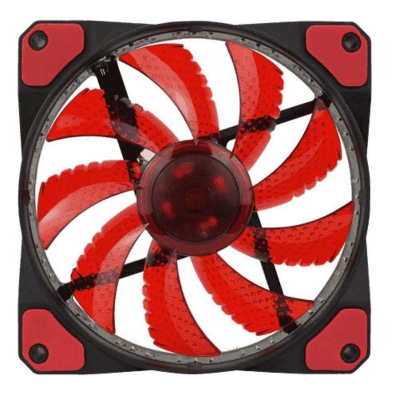 Fan Para Pc Gamer Gf12r 12cm 32 Led Vermelho