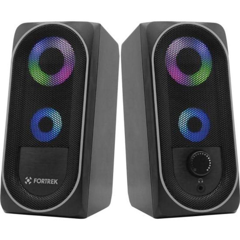 Caixa De Som Gamer Multimídia Fortrek Black Hawk Rgb Preta [f002]