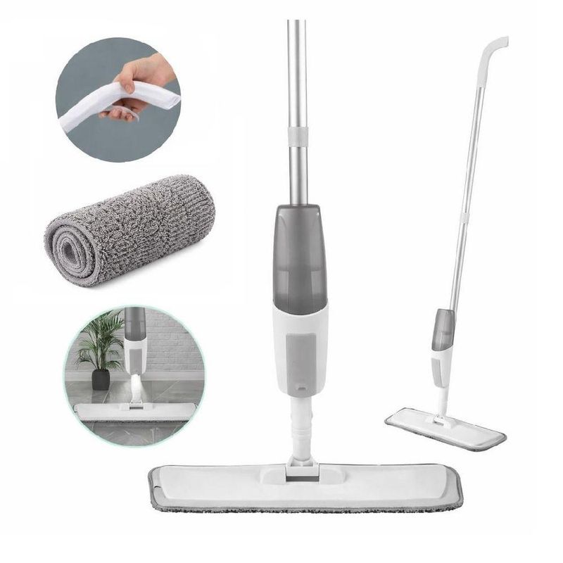 Rodo Mop Spray Esfregao 3 Em 1 Limpa Seca Inox