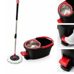 Balde Mop Turbo Com Pedal Giratorio Cesto Duplo Inox Twist 360 13 Litros
