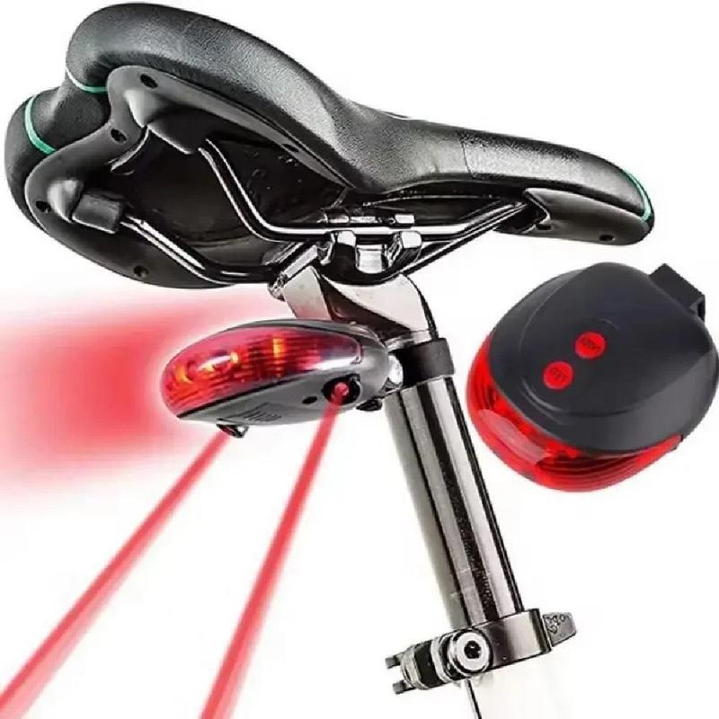 Lanterna Traseira Bike Luz Led Faixa Sinalizadora Chao Bicicleta