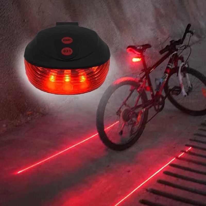 Lanterna Traseira Bike Luz Led Faixa Sinalizadora Chao Bicicleta