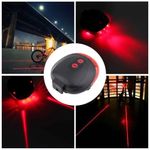 Lanterna Traseira Bike Luz Led Faixa Sinalizadora Chao Bicicleta