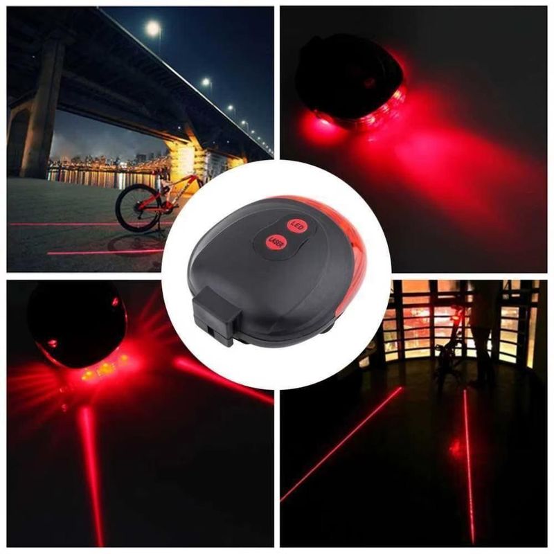 Lanterna Traseira Bike Luz Led Faixa Sinalizadora Chao Bicicleta