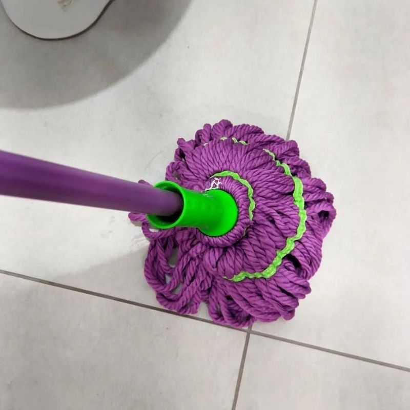 Esfregao Mop Giratorio Rodo Vassoura Limpeza Absorvente Twist 3 Em 1 Lava Limpa Seca