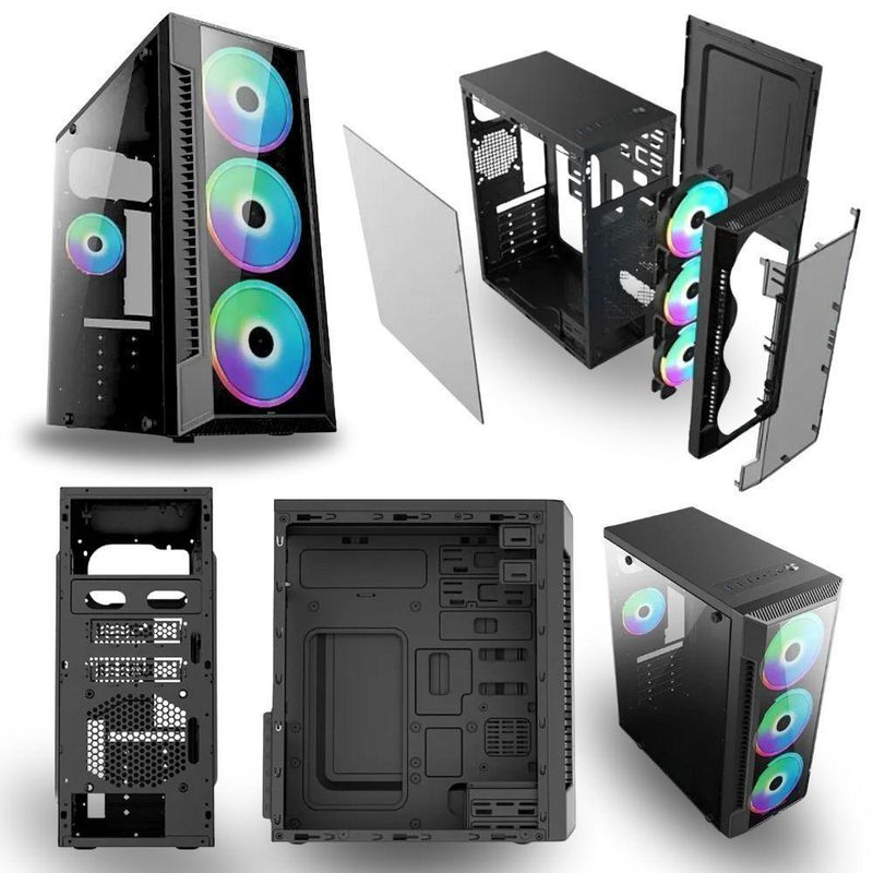 Pc Gamer Amd Ryzen 5 4600g, 16gb Ram, Radeon Vega 7, Ssd 480gb, Fonte 200w + Kit Gamer Completo
