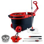 Mop Esfregão Profissional Balde 13l Inox Sistema Giratório