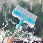 Limpador De Vidros Com Mop Articulado Microfibra Acessórios