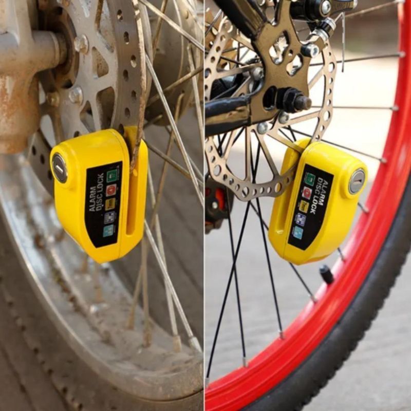 Cadeado Alarme Sonoro Moto Bicicleta Trava Freio Anti Furto