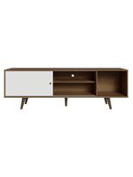 Rack Para Tv Até 80 Polegadas 160cm Com Pés Rustic/branco/rustic Torino Madesa Rustic/branco