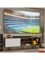 Rack Para Tv Até 80 Polegadas 160cm Com Pés Rustic/branco/rustic Torino Madesa Rustic/branco